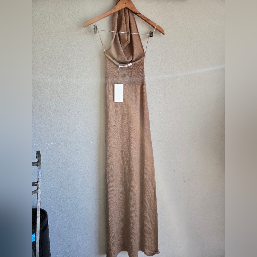 Aya Muse Reed Dress In Light Brown - Picture 7 of 10